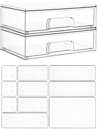 Vtopmart 12-Pack Clear Makeup Organizer Set by Vtopmart