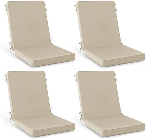 Summsun Outdoor Dining Chair Cushions 4-Pack, 20 x 20 Inch by SUMMSUN