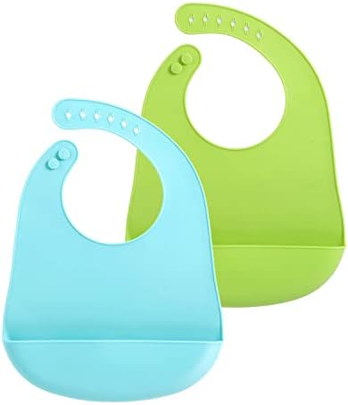 PandaEar 2-Pack Silicone Baby Bibs by PandaEar