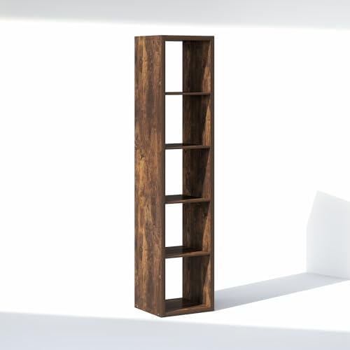 Furinno Cubic Extra Thick 5-Cube Closet Organizers and Storage, Amber Pine - Image 7