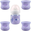 4 Pack Silicone Sleeves for 4 OZ Avent Natural Glass Baby Bottles by QinSuiKai
