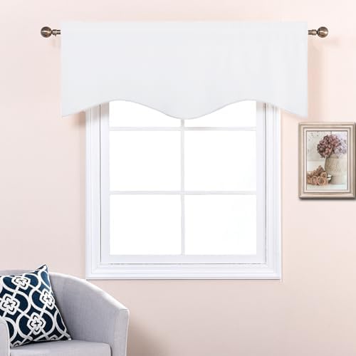 NICETOWN 6 Panels Pure White Bathroom Window Valances, Thermal Insualted Rod - Image 6