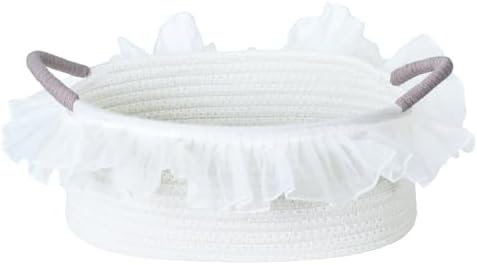 White Cotton Rope Gift Basket by YimisDream