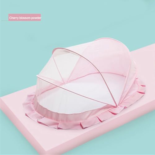 Easy Foldable Baby Mosquito Net Sheer Mesh Ruffled Edge Canopy - Image 4