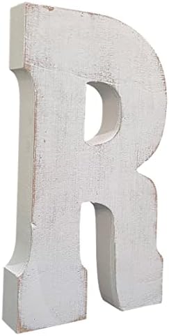 Large Wood Letter Distressed White Wash Alphabet Wall Décor Monogram Letter - Image 2