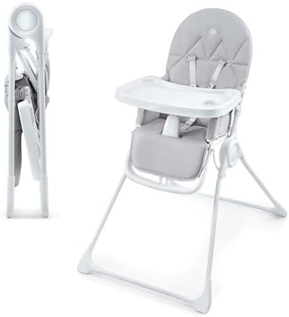 Kinderkraft BINCI Folding High Chair, Light Gray by Kinderkraft