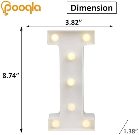 Pooqla LED Marquee Letter Lights, Warm White and Cool White Decorative Lighted - Image 5