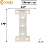 Pooqla LED Marquee Letter Lights, Warm White and Cool White Decorative Lighted - Image 5