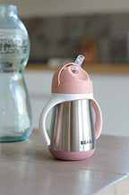 BEABA Stainless Steel Straw Sippy Cup, Insulated Toddler Cups Spill Proof - Image 6