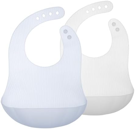 Olababy Fold N Go Silicone Baby Bib w/Travel Case, Waterproof by Olababy