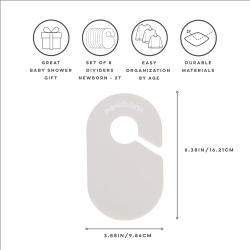 3 Sprouts Baby Closet Dividers, Newborn to 2T, 8 Piece Set - Image 3