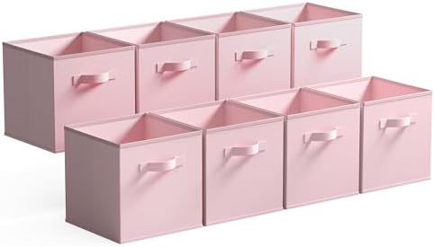 GRANNY SAYS Pink Cube Storage Bins, 13x13 Storage Cube Organizer by GRANNYSAYS