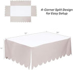 Shunjie.Home Scallop Edge Crib Skirt Ivory, 100% Egyptian Cotton 400 Thread - Image 6