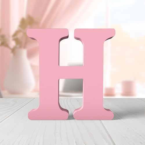 6 Inch Pink Wood Letters Unfinished Wood Letters by ZARUATU