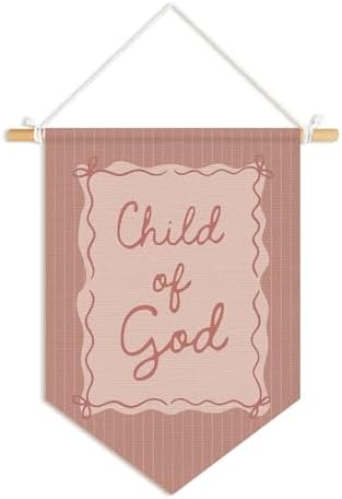 Girl Nursery Decor, Child of God Bible Verse Wall Pennants Banners by Unknown