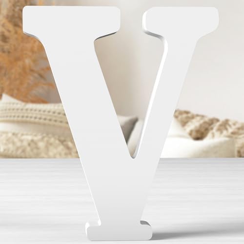 12 Inch White Wood Letters Unfinished Wood Letters by ZARUATU