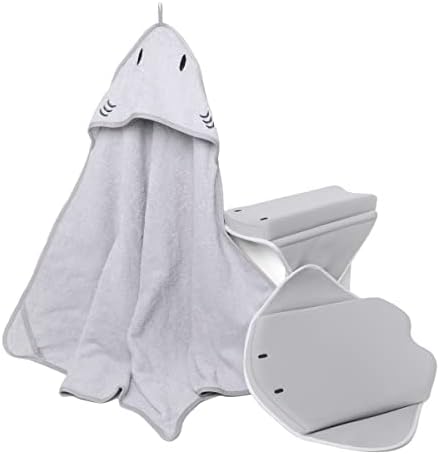 Ubbi Stingray Kneeler, Elbow Rest & Hooded Towel Bundle, Baby and Toddler Bath by Unknown