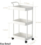 Volnamal Diaper Caddy, 3 Tier Rolling Cart - Image 2