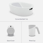 Lalo Bathtime Starter Kit, 3 Pieces, Baby Bathtub, Rinse Cup & Spout Cover - Image 3