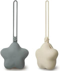 Moonkie Silicone Pacifier Holder Case: Cute Portable Pacifier Case, 2 Pack by Moonkie