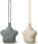 Moonkie Silicone Pacifier Holder Case: Cute Portable Pacifier Case, 2 Pack by Moonkie