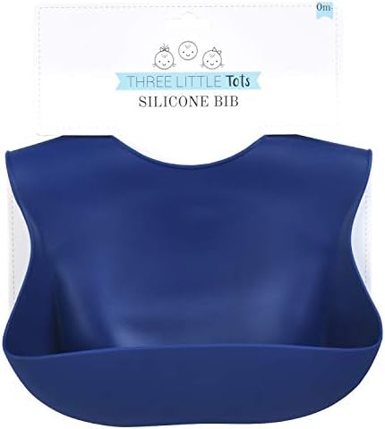 Three Little Tots Modern Silicone Baby Bib – Adjustable Fit Waterproof Catch - Image 3