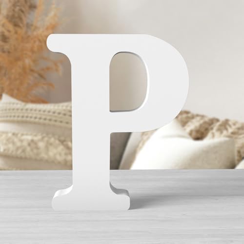 8 Inch White Wood Letters Unfinished Wood Letters by ZARUATU