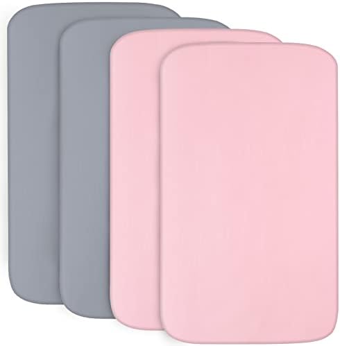 4-Pack Fitted Crib Sheets for Boys and Girls by Bilobanbabybedding