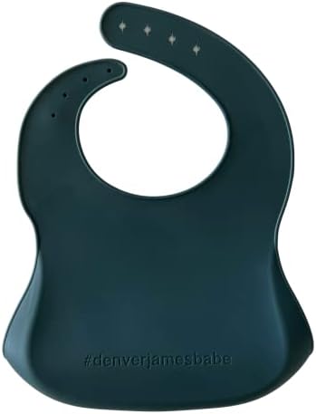 Denver James Silicone Feeding Bibs | Dishwasher Safe. Waterproof. Adjustable. - Image 2