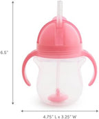 Munchkin Any Angle Sippy Cups for Toddlers, Spill Proof Weighted Straw Cup - Image 6