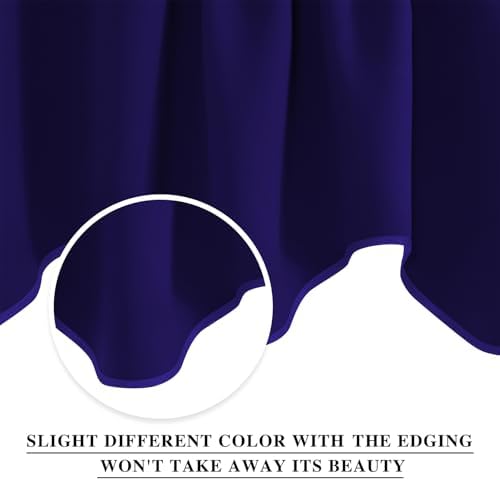 NICETOWN Navy Blue Blackout Kitchen Window Valance - Image 3