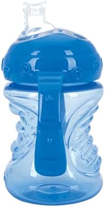 Nuby Grip N' Sip 2 Handle Soft Spout Trainer Cup - 8 oz - Blue - Image 3