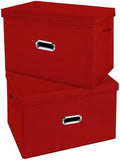 Large Linen Fabric Foldable Storage Bins by Unknown