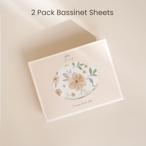 Konssy 2 Pack Muslin Bassinet Sheets - Image 6