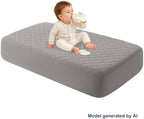 BEDSUM 2-Pack Waterproof Crib Mattress Protector, Smoke Grey - Image 2