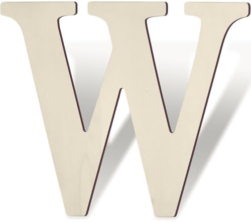 Wooden Letters 12 Inch Large Paintable Wood Letters W by Unknown