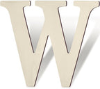 Wooden Letters 8 Inch Large Paintable Wood Letter W by Unknown