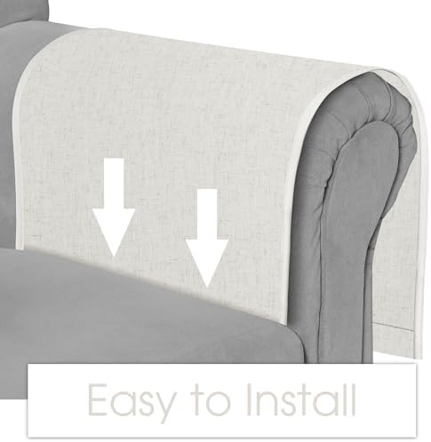 Joywell Remote Control Holder Armchair Caddy Armrest Organizer Beige White - Image 4