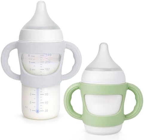 BUSOHA 2 Pack Silicone Sleeves for NUK Plastic Bottle 5oz and 8oz by BUSOHA