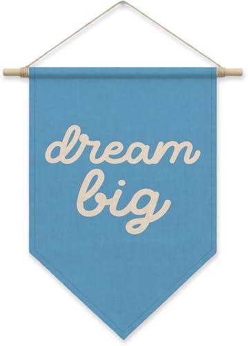 Inspirational Wall Decor, Dream Big Pennant Flag Banner by SHIEL-EVEN