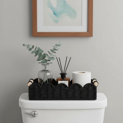 CubesLand Toilet Paper Storage Basket Organizer, Small Wicker Decor Basket - Image 2