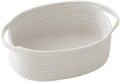 White Woven Rope Basket by HZFTJOY