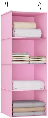 Hanging Closet Organizer 4-Shelf, Oxford Fabric Wardrobe Storage by DonYeco