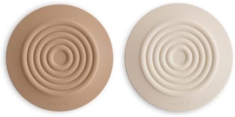 mushie Silicone Drain Stopper 2-Pack | 5.5 inch Diameter Bathtub Flat Suction by mushie