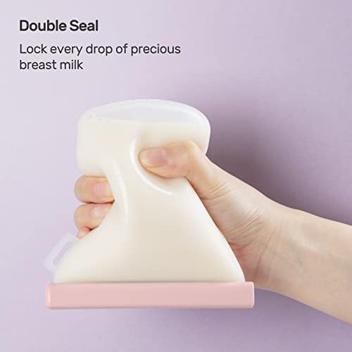 Nuliie 7 Pcs Silicone Breastmilk Storage Bags Reusable, 8oz/240ml Double - Image 2