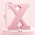 AOCEAN 6 Inch Pink Wood Letters Unfinished Wooden Letters - Image 2