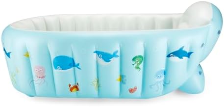 PandaEar Inflatable Baby Bathtub, Portable Travel Bath Tub - Image 4