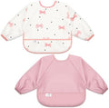 Long Sleeve Baby Bib, Waterproof Fabric, Catch-All Pocket, Baby Smock Bib by Unknown