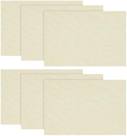 Artoid Mode Beige Placemats Set of 6, 12x18 Inch Summer Fall Washable Holiday by ArtoidMode