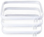 3-Pack Medium Clear Hard Shell Zipper Pouches by WELPIRT